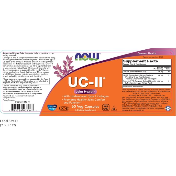 UC-II® Type II Collagen Veg Capsules