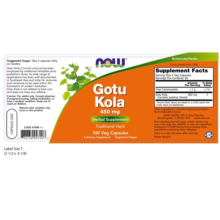 Gotu Kola 450 mg Veg Capsules