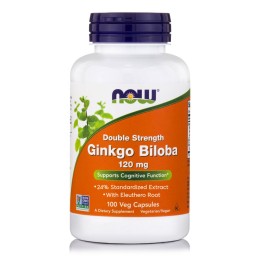 Ginkgo Biloba, Double Strength 120 mg Veg Capsules