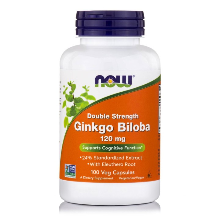 Ginkgo Biloba, Double Strength 120 mg Veg Capsules