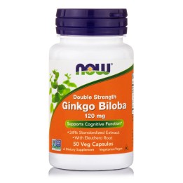 Ginkgo Biloba, Double Strength 120 mg Veg Capsules