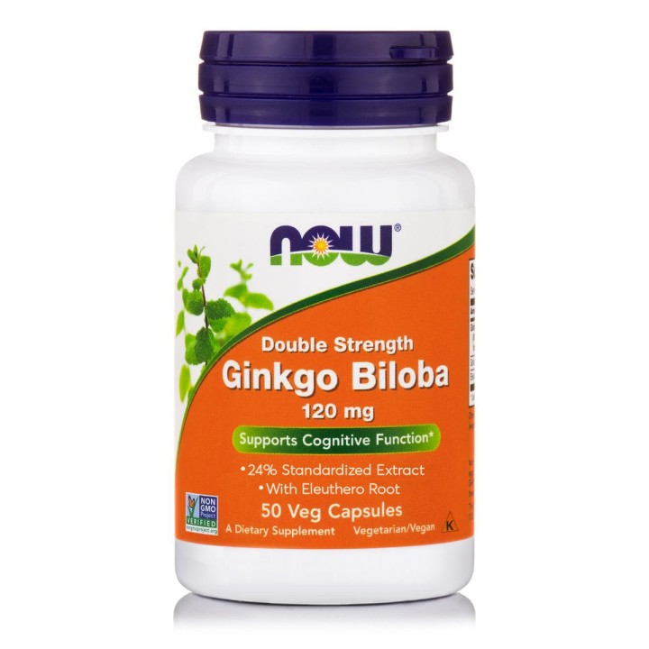 Ginkgo Biloba, Double Strength 120 mg Veg Capsules