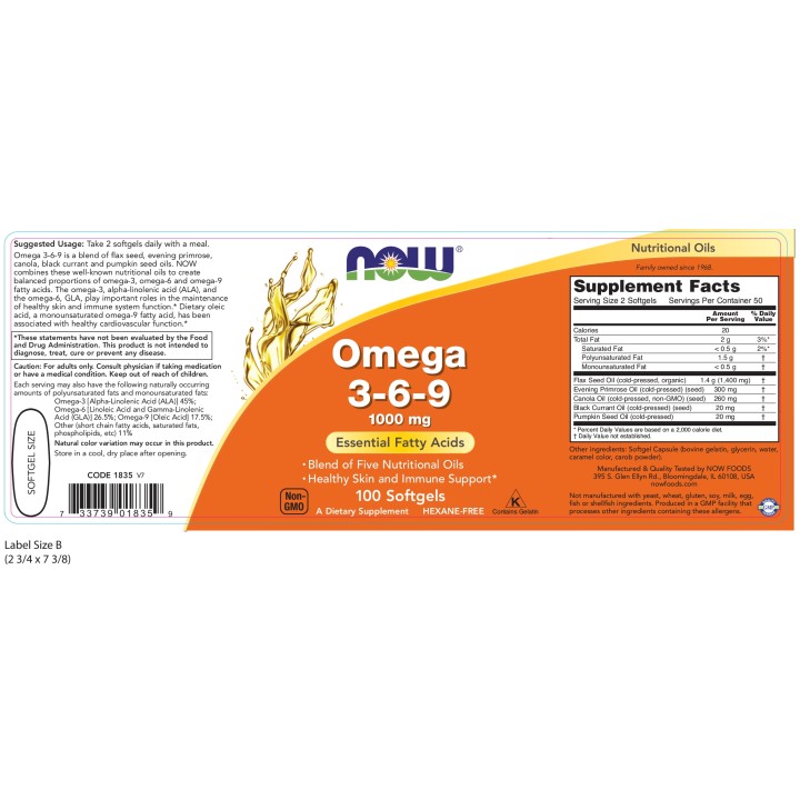 Omega 3-6-9 1000 mg Softgels