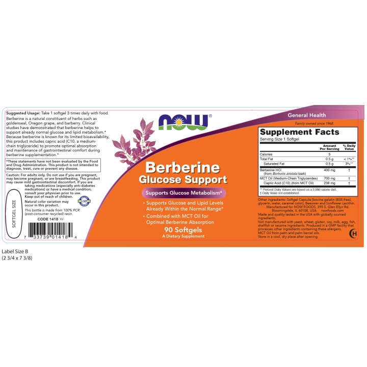 Berberine Glucose Support Softgels