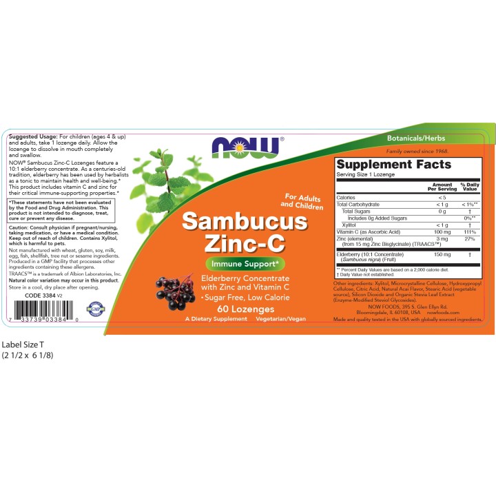 Sambucus Zinc-C Lozenges