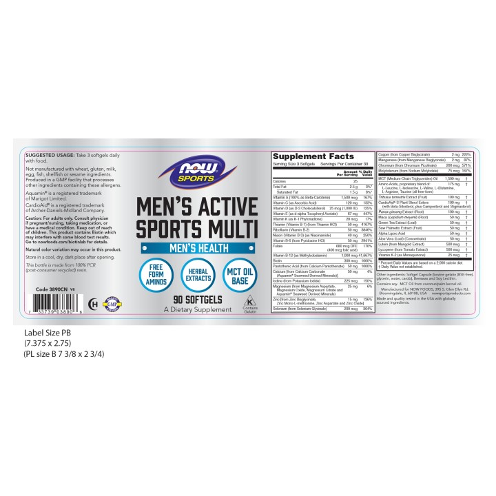 Men's Active Sports Multi Softgels