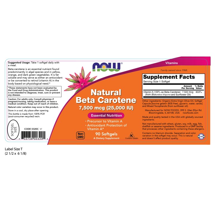 Beta Carotene (Natural) Softgels