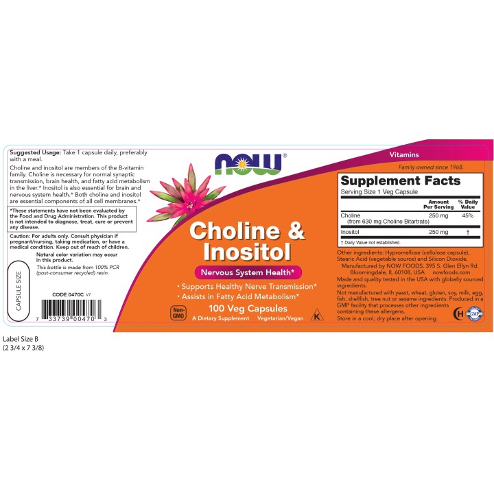 Choline & Inositol Veg Capsules
