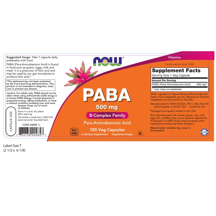 PABA 500 mg Veg Capsules