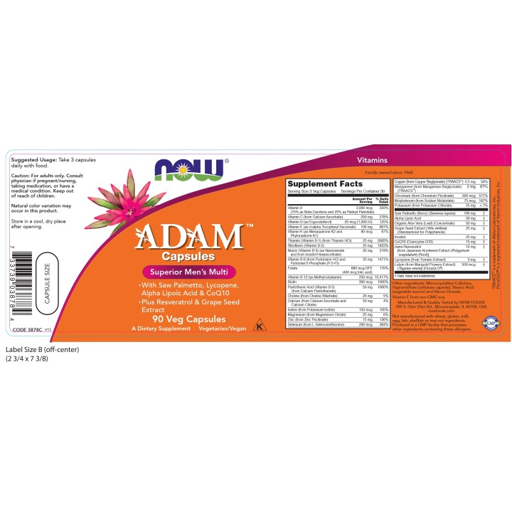 ADAM™ Men's Multiple Vitamin Veg Capsules