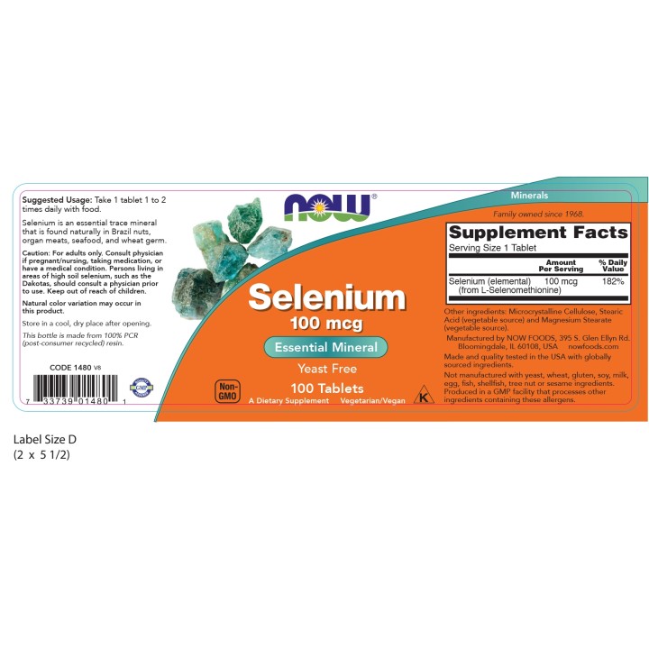 Selenium 100 mcg Tablets
