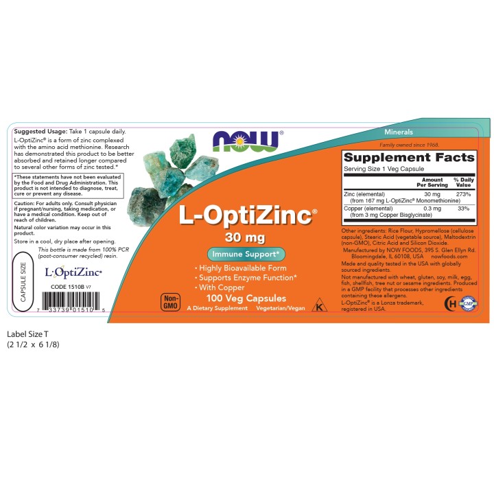 L-OptiZinc® 30 mg Veg Capsules