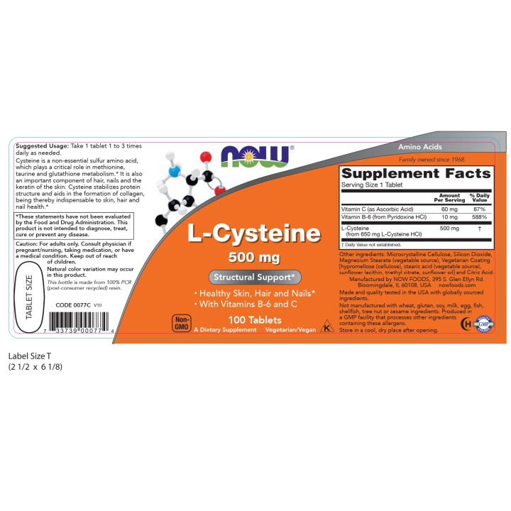 L-Cysteine 500 mg Tablets