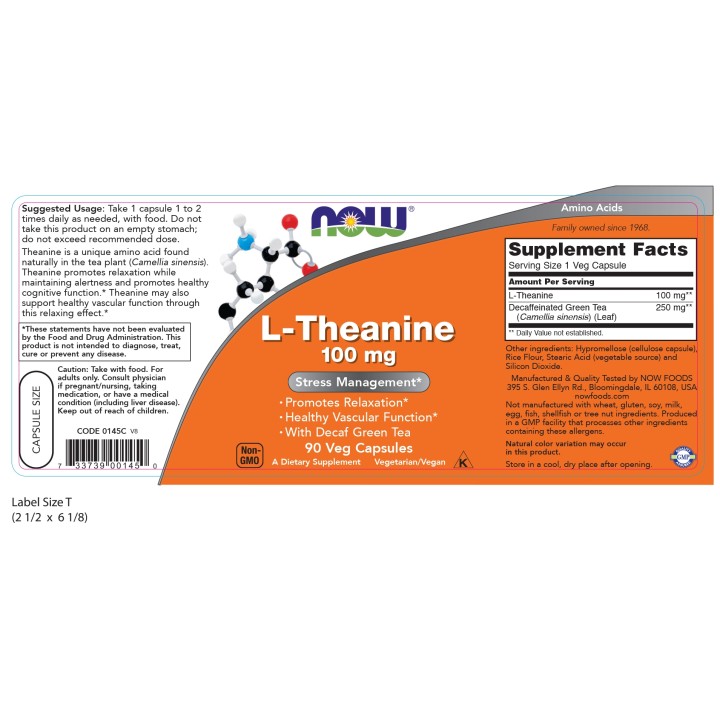 L-Theanine 100 mg Veg Capsules