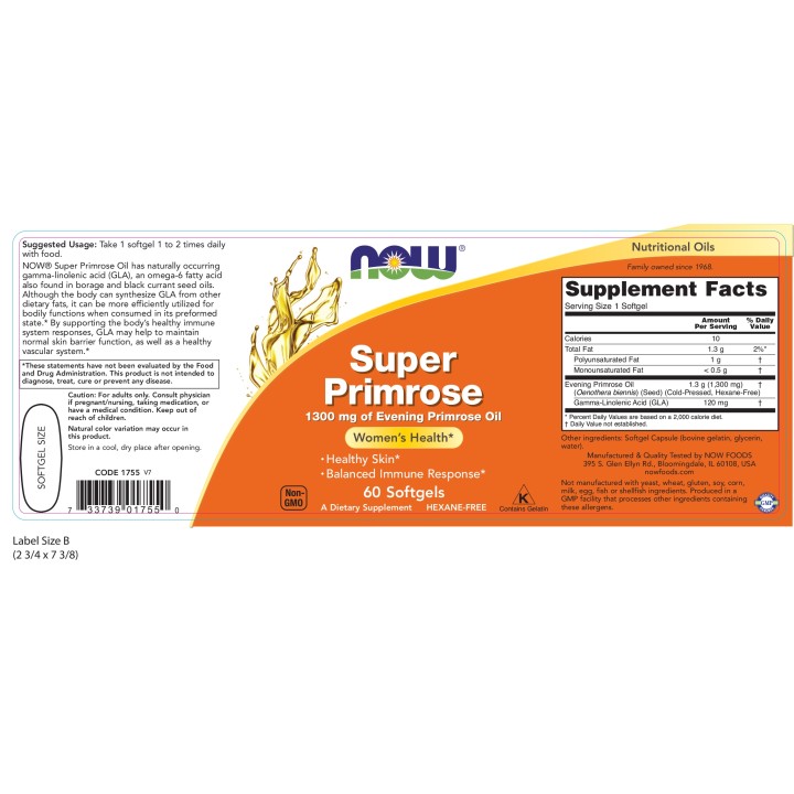 Super Primrose 1300 mg Softgels