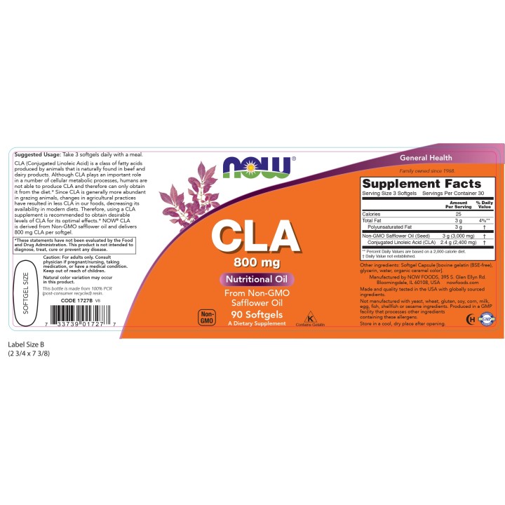 CLA (Conjugated Linoleic Acid) 800 mg Softgels