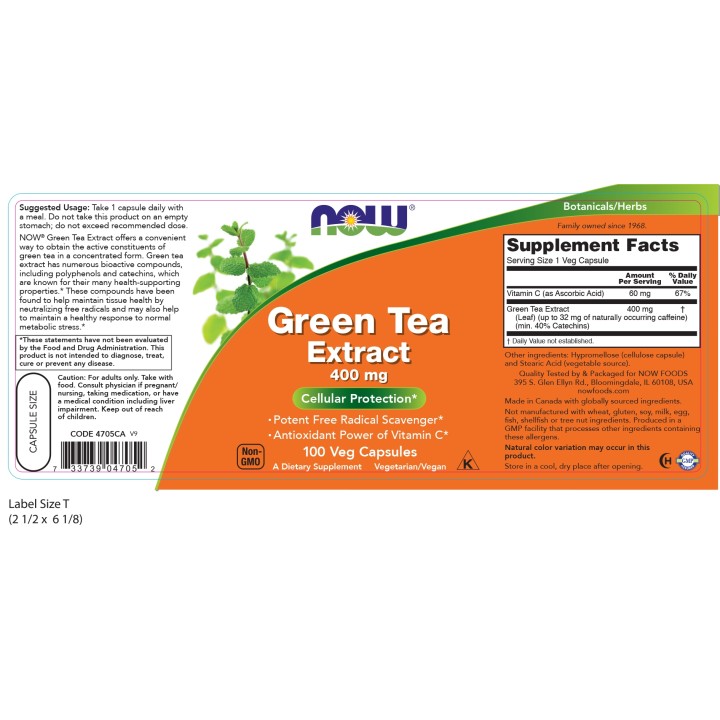 Green Tea Extract 400 mg Veg Capsules