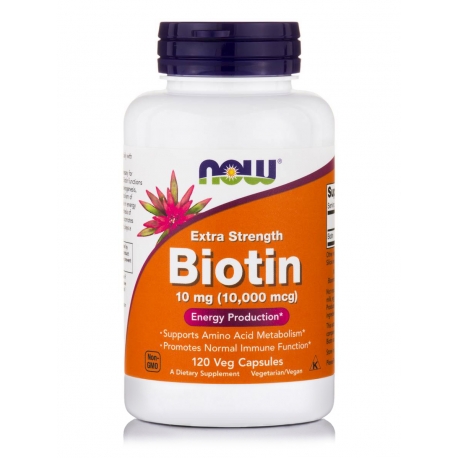 Biotin 10 mg (10,000 mcg), Extra Strength Veg Capsules