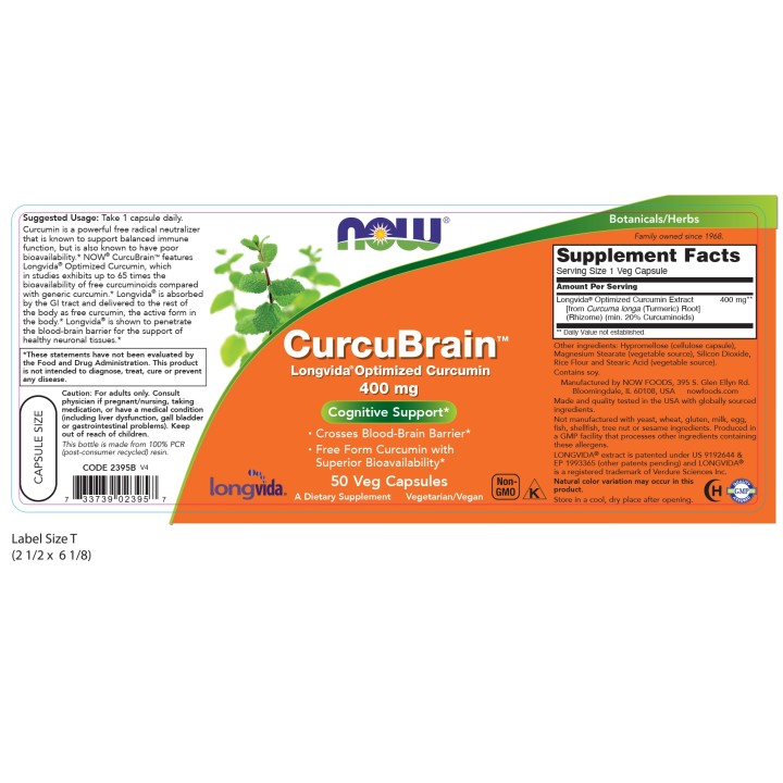 CurcuBrain™ 400 mg Veg Capsules