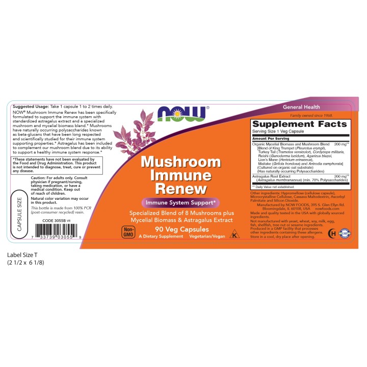 Mushroom Immune Renew Veg Capsules