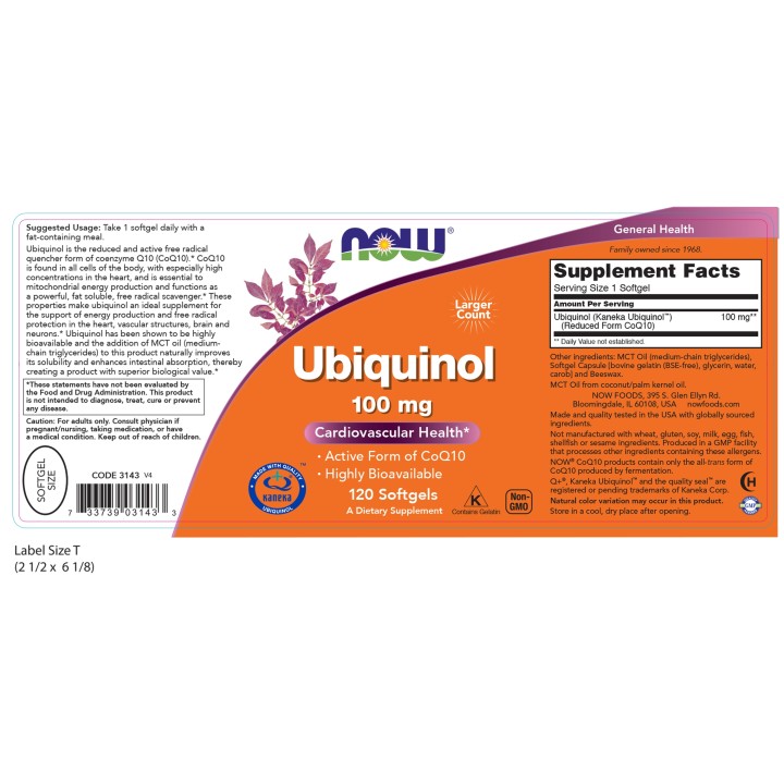 Ubiquinol 100 mg Softgels