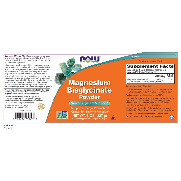 Magnesium Bisglycinate Powder 227g
