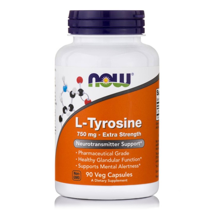 L-Tyrosine 750 mg, Extra Strength Veg Capsules