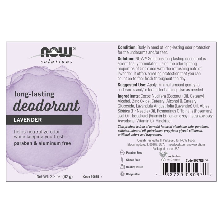 Long-Lasting Deodorant Stick, Lavender
