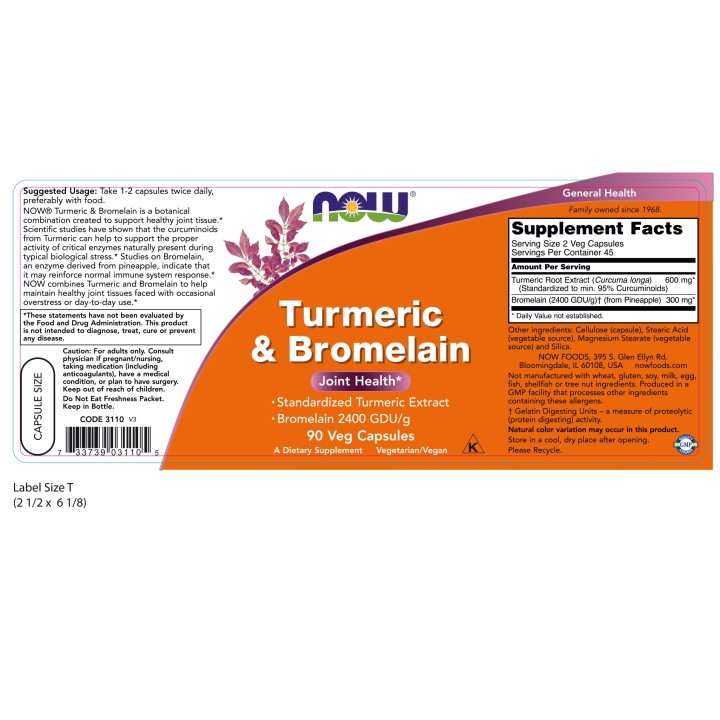 Turmeric & Bromelain Veg Capsules
