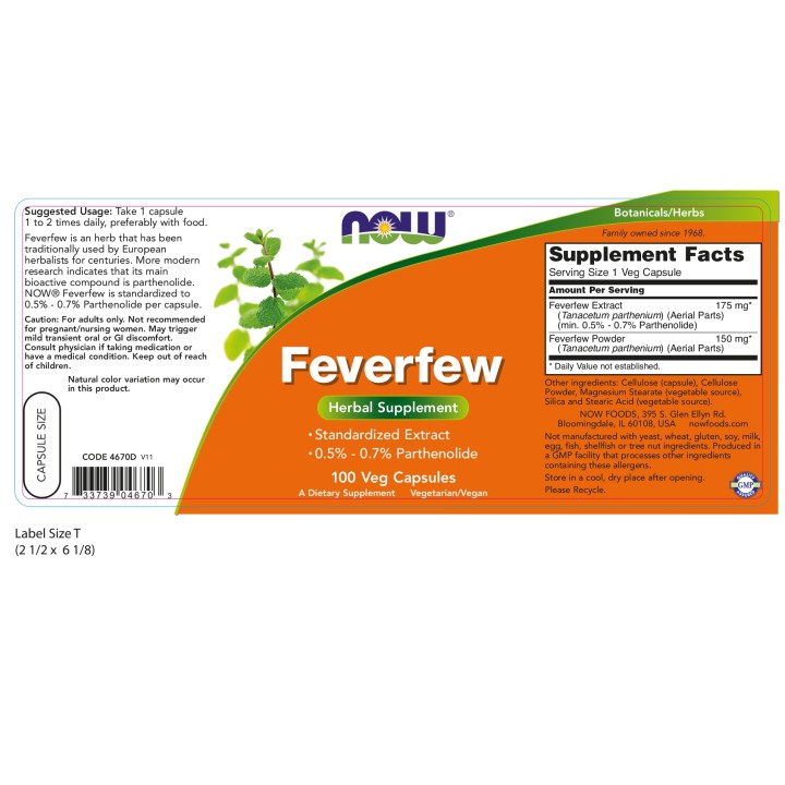 Feverfew Veg Capsules