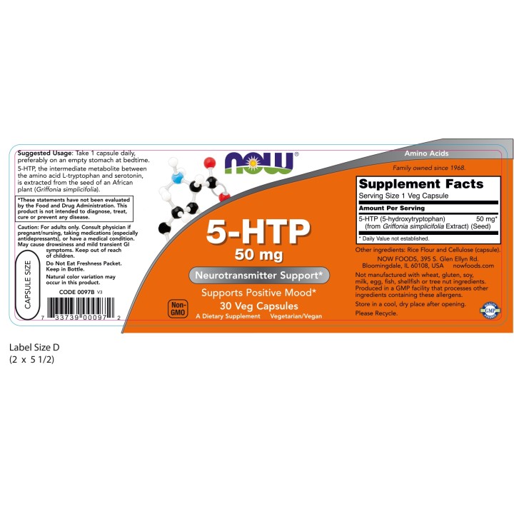 5-HTP 50 mg Veg Capsules