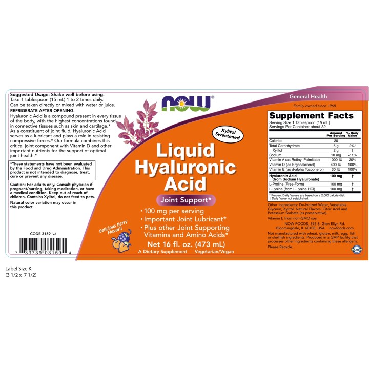 Hyaluronic Acid 100 mg Liquid