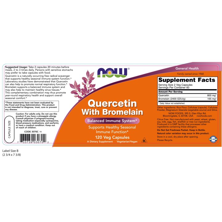 Quercetin with Bromelain Veg Capsules