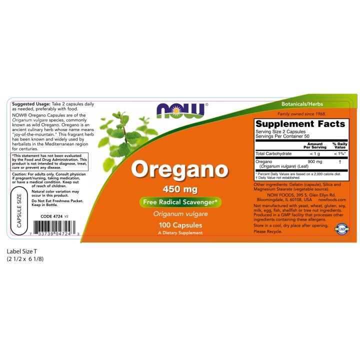 Oregano 450 mg Veg Capsules