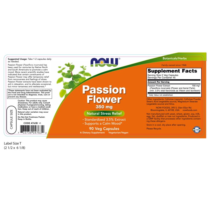 Passion Flower 350 mg Veg Capsules