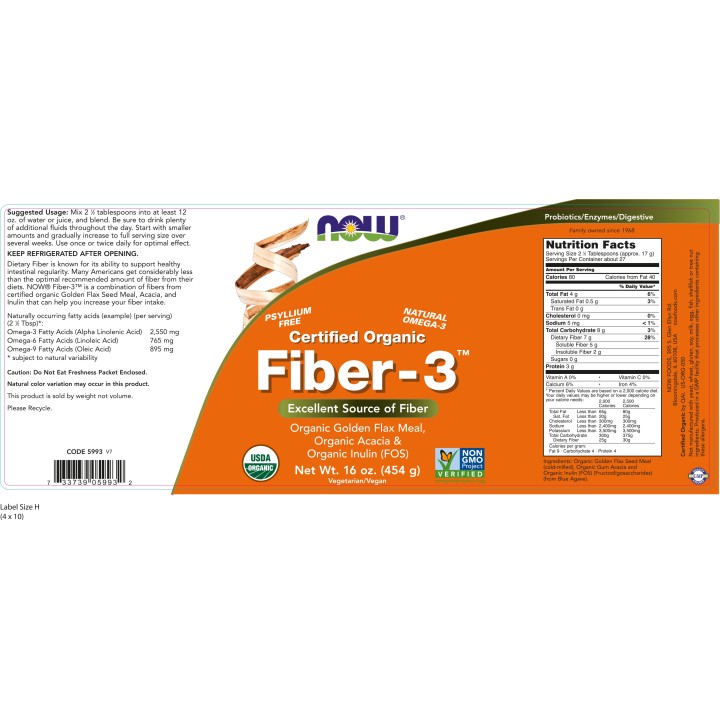 Fiber-3, Certified Organic